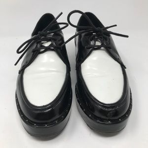 Gentle Souls Kenneth Cole Darby Blk White oxfords